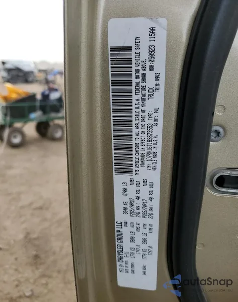 2011 Ram Ram 1500 Slt z USA, uszkodzony, nr VIN 1D7RV1GT1BS673553